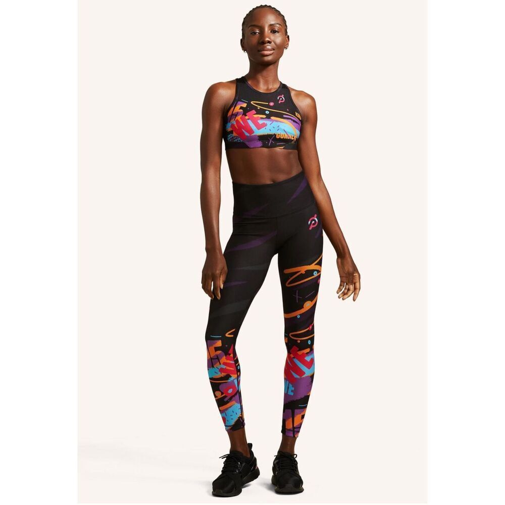 WITH Peloton x Hust Wilson High Neck‎ Bra and High Waist Legging BHM Graffiti XL